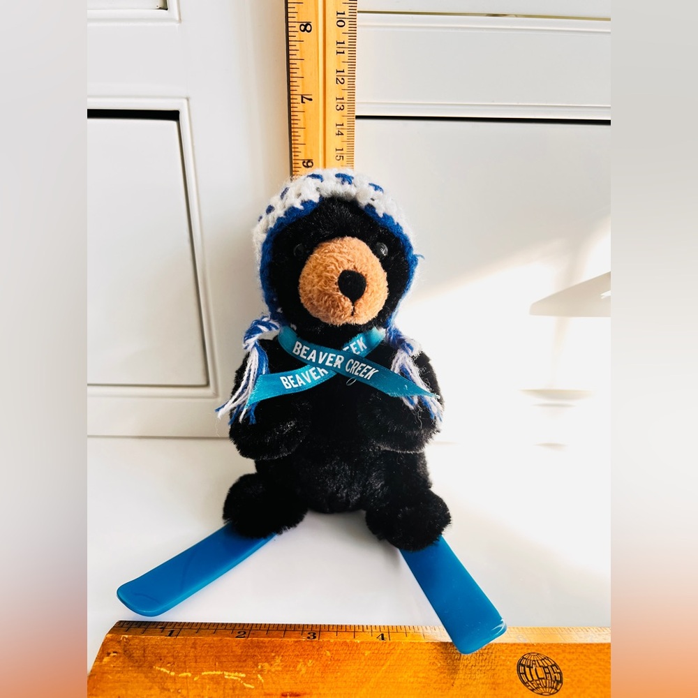 Beaver Creek skiing black bear 6" on skis 2008 stuffed animal house nWOT - Picture 14 of 14
